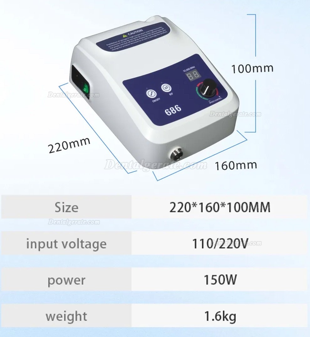 AI-TE&reg; AT-CM-41 b&uuml;rstenloser mikromotor zahntechnik mit AT-A9-handst&uuml;ck, 50.000 U/min